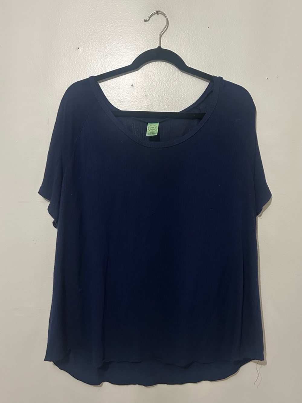 HONEYDEW | Navy Short Sleeve Scoop Neck Top, Size XXL